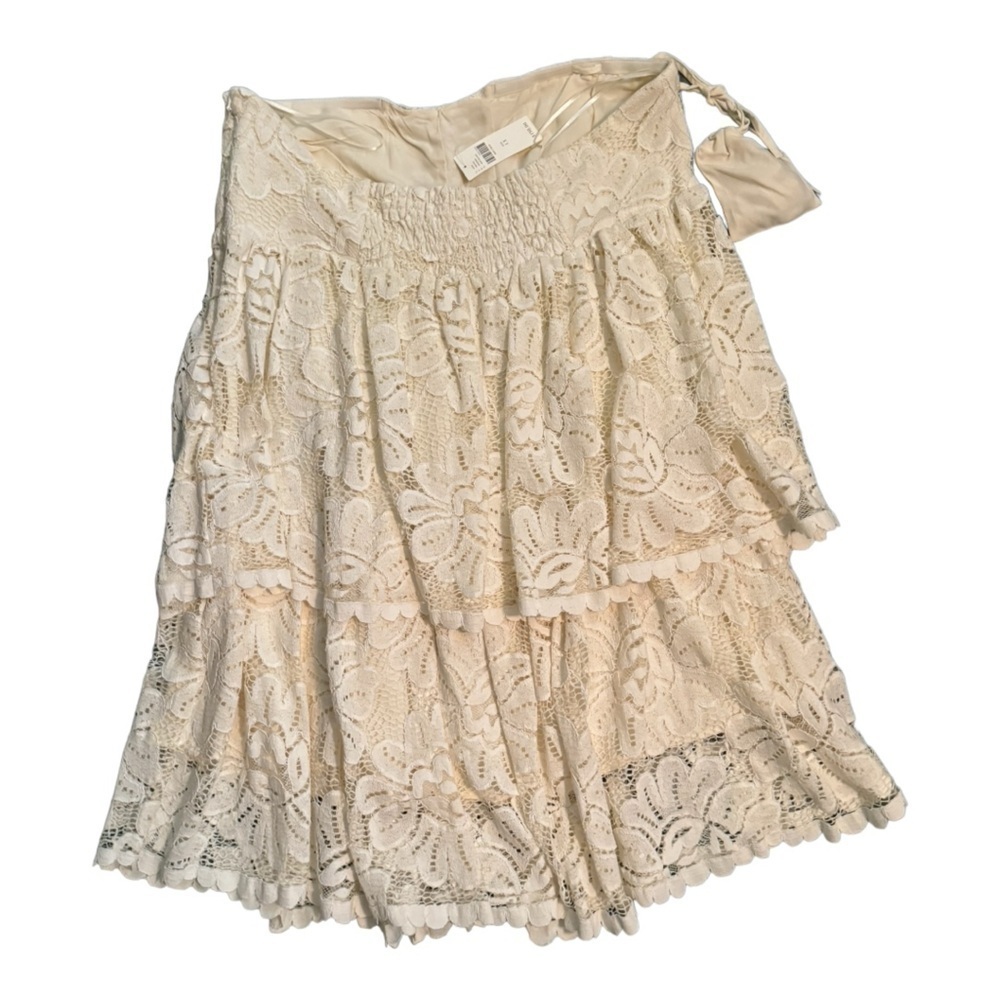 Maeve by Anthropologie Strapless Lace Mini Dress, White, Size 16 - Picture 3 of 7